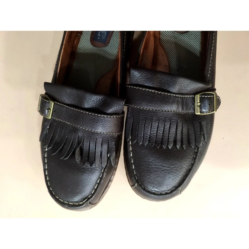 Hush Puppies Professionals Brown Buckle Loafers Men‎ Size 11 Wide Slip On